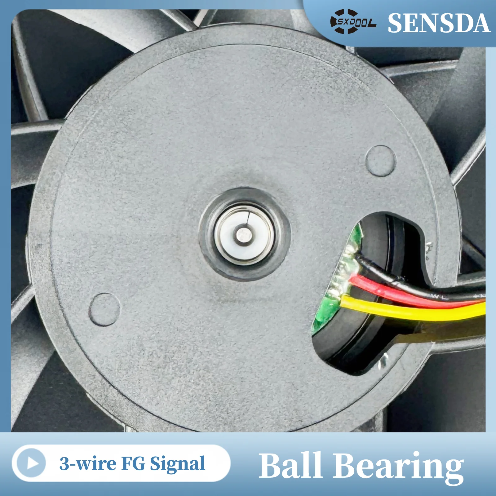 12038 Ventilador con rodamiento de bolas doble 120x120x38 mm - 12 V 0,40 A 3000 RPM 110 CFM 3 pines con refrigeración de señal de velocidad de RPM, servidor, industrial - imagen 5