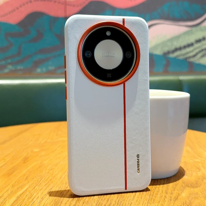 Para Honor X70 funda de lujo de cuero PU empalme de colores funda protectora ultrafina para HONOR X 70 X9D - imagen 3