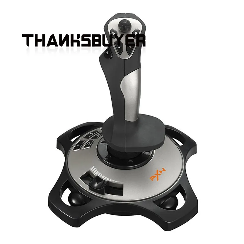 PXN-2113Pro Joystick de vuelo negro Motor de vibración incorporado Simulador de vuelo multifuncional para juegos de simulación de PC - imagen 2