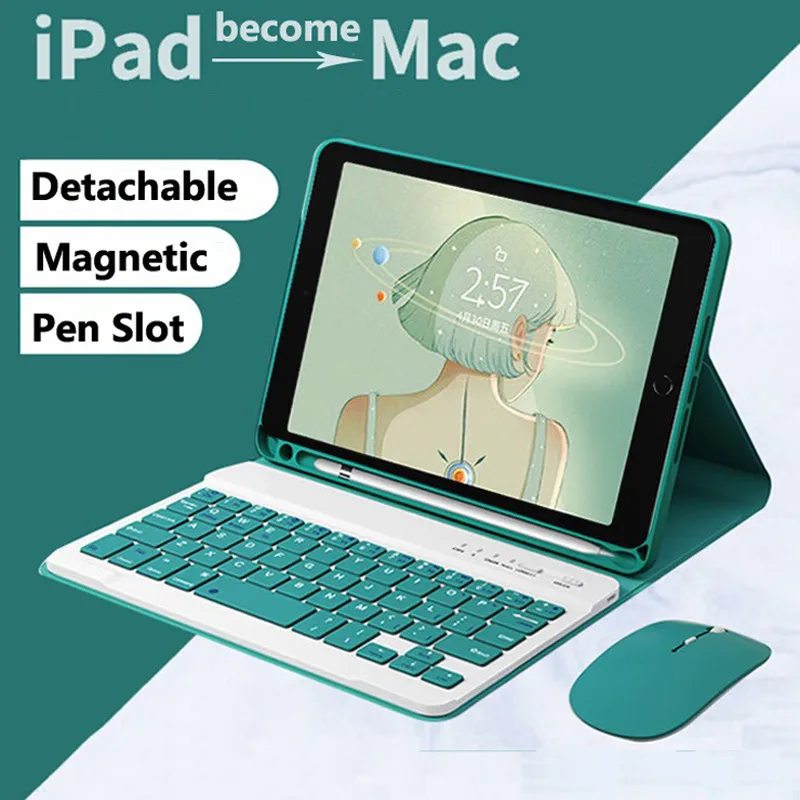 Funda con teclado para Smausng Galaxy Tab A11, 8,7 pulgadas, X133 X135 2025, teclado inalámbrico Bluetooth de cuero PU con ranura para portalápices