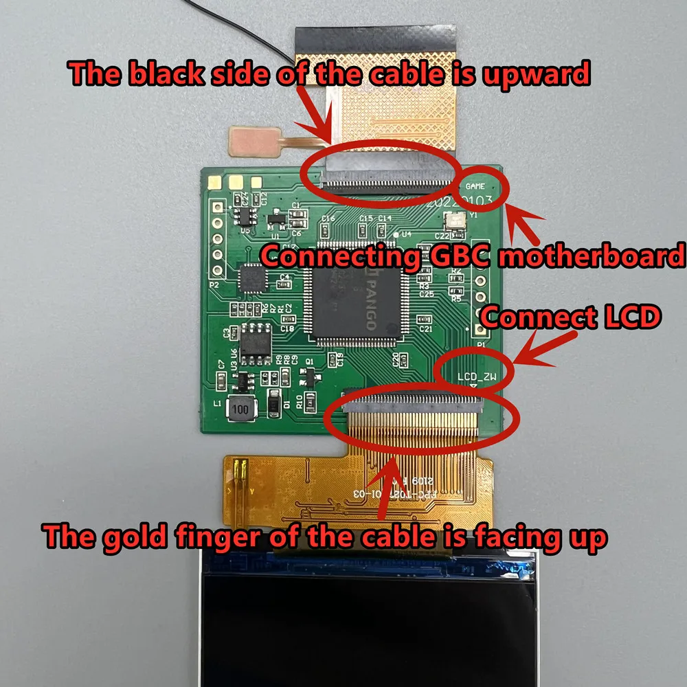 Pantalla LCD de alto brillo de 2,45 pulgadas, carcasa nueva para Gameboy Color GBC, tamaño Original - imagen 3