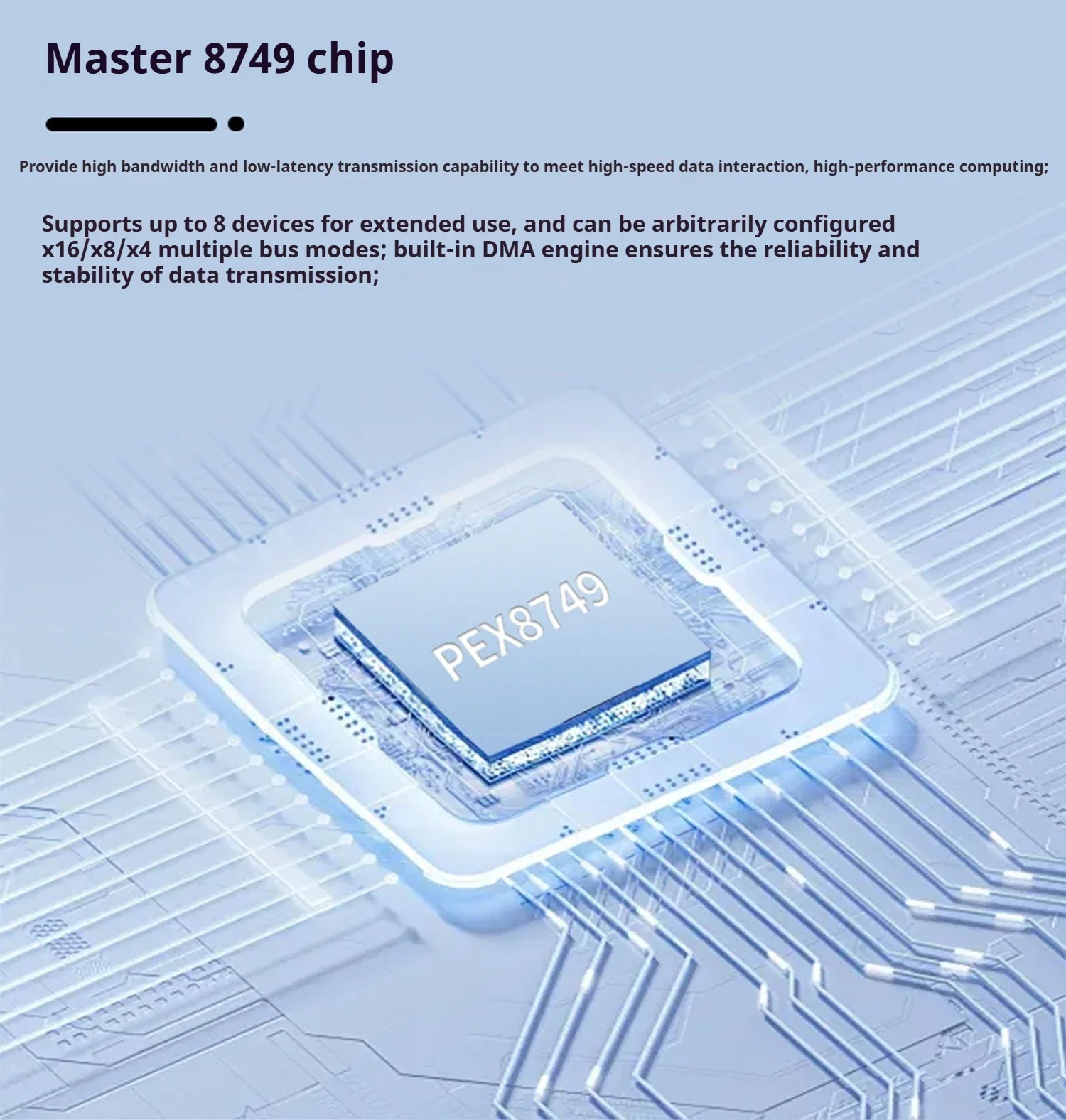 Tarjeta de expansión PCIe3.0 PLX8749, placa principal, módulo compatible integrado dividido, tarjeta gráfica, expansión NvmeU.2 - imagen 5