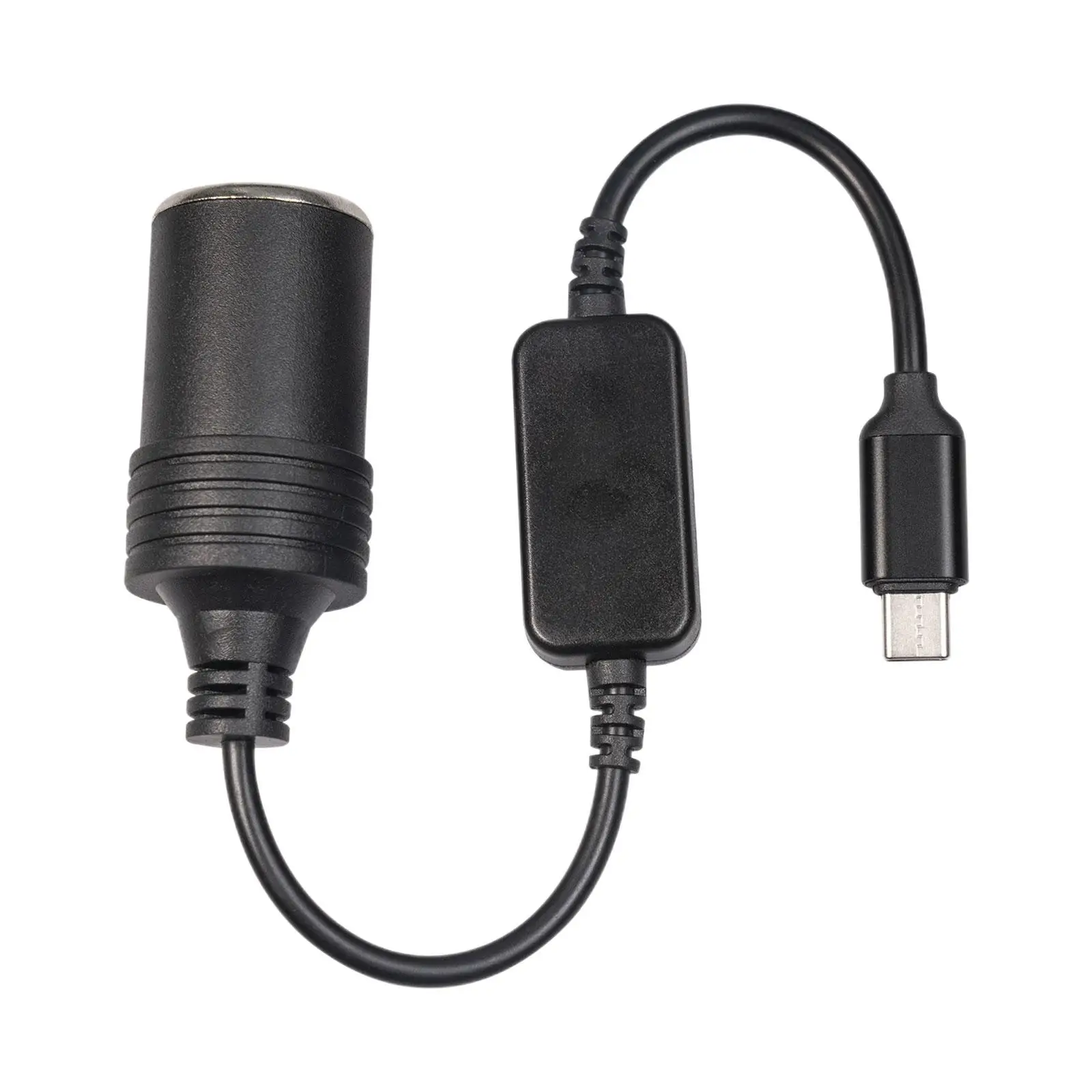 Tipo C 5V a 12V enchufe de encendedor de cigarrillos de coche Cable adaptador convertidor hembra adecuado para adaptador de corriente de refuerzo de coche B6