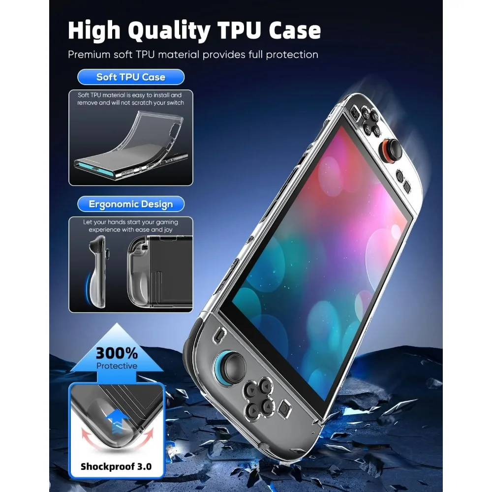 Funda rígida transparente para PC para controlador Joycon NS Switch 2, cubierta protectora dividida, Protector de carcasa de piel para accesorios Switch 2 - imagen 3