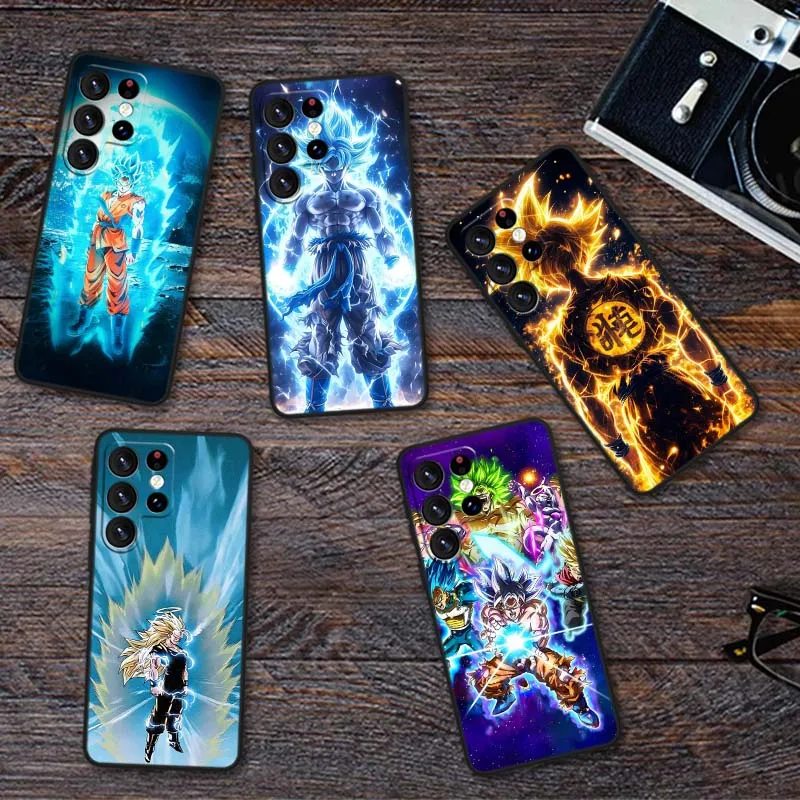 Funda de teléfono negra de Anime d-dragon Ball Vegeta IV para Samsung S25 S24 S23 S22 S21 S20 Lite FE Plus Ultra 5G