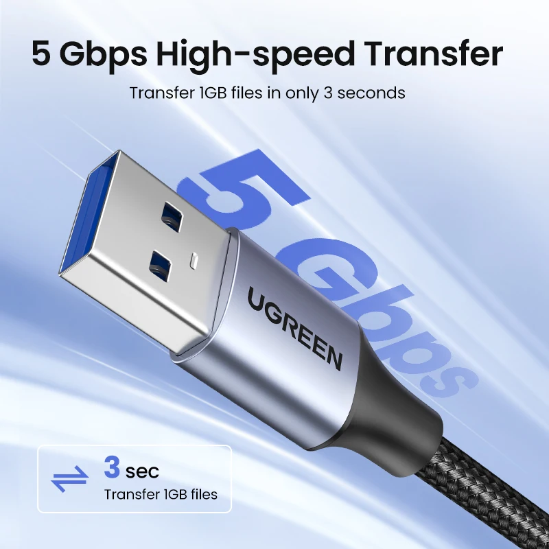 UGREEN Cable Extensión USB 3.0 Tipo A Macho Hembra - imagen 3