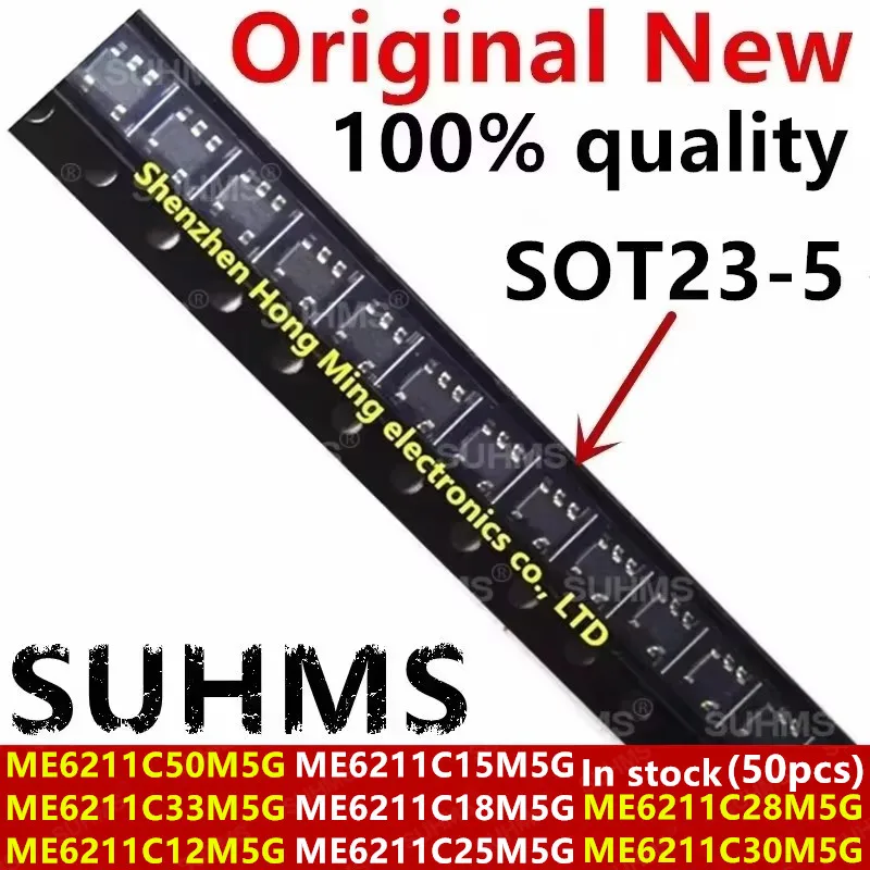 (50 piezas) nuevo ME6211C50M5G ME6211C33M5G ME6211C12M5G ME6211C15M5G ME6211C18M5G ME6211C25M5G ME6211C28M5G ME6211C30M5G sot23-5