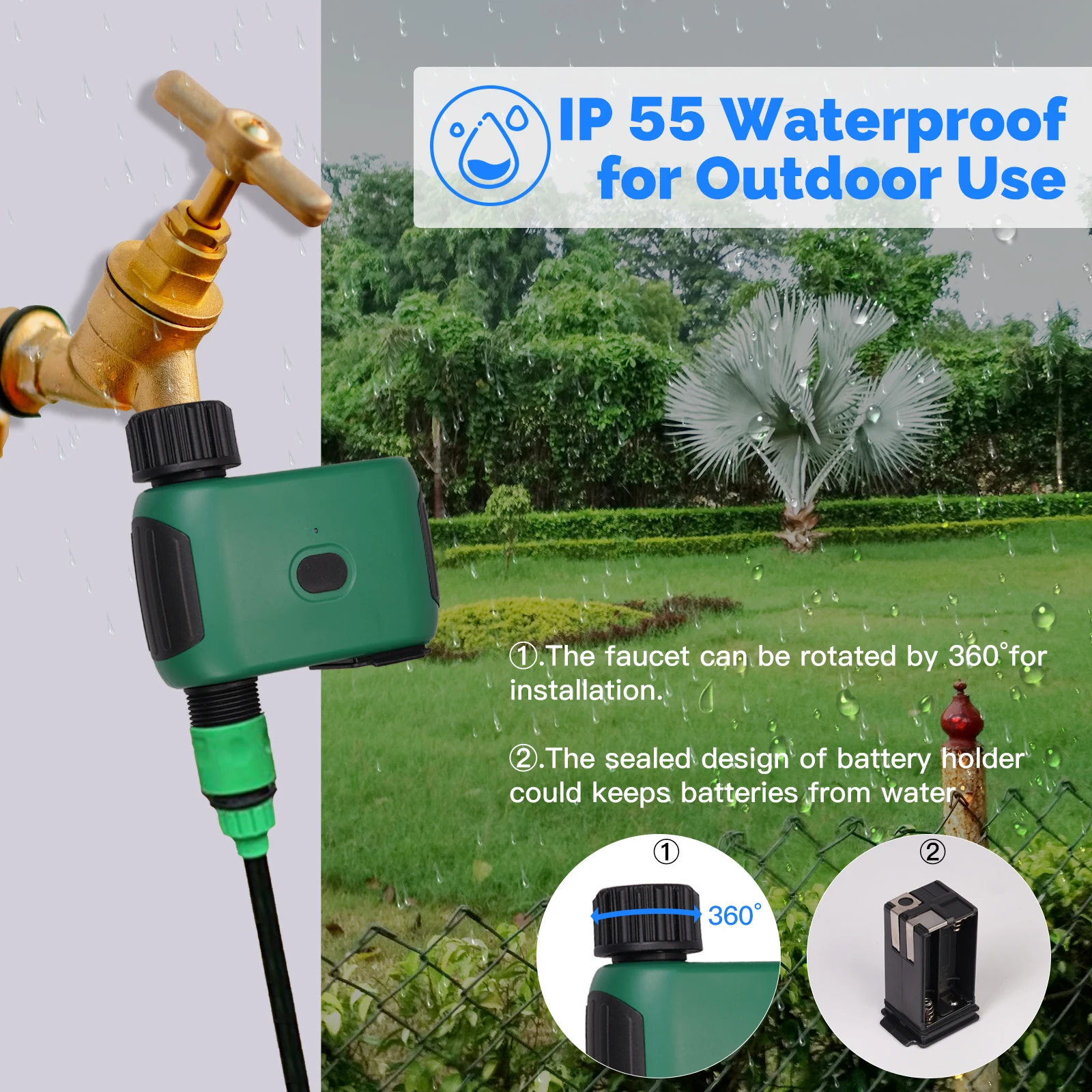 MOES Tuya WiFi inteligente 1 salida temporizador de agua automatización de riego programador aplicación remota Control de voz funciona con Alexa Google Home - imagen 4