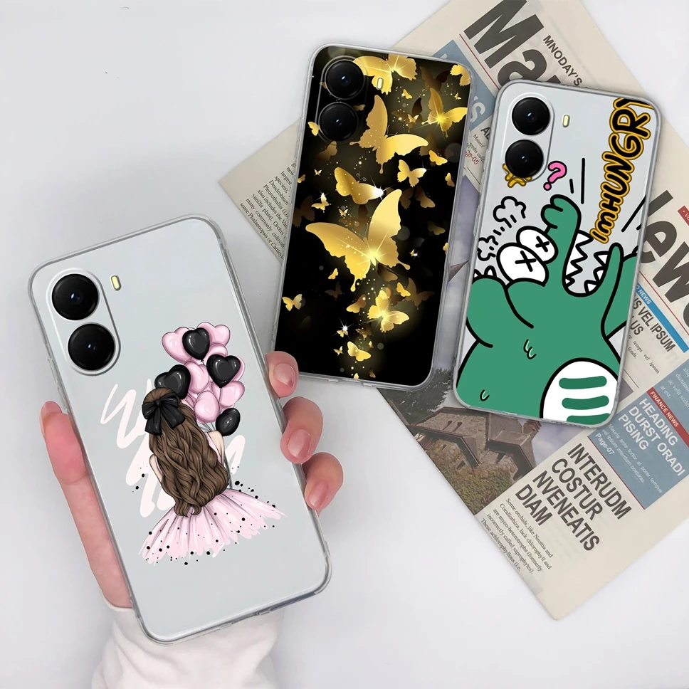 Funda para Xiaomi Poco X7 Pro Redmi Turbo 4, Fundas protectoras transparentes de TPU suave con bonita flor para Xiaomi Poco X7Pro, Fundas Capa - imagen 2