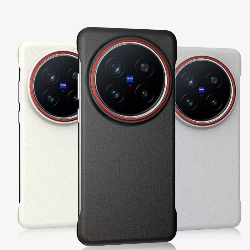 Para Xiaomi Mi 15 Ultra funda dura de cuero PU funda protectora trasera ultrafina para Xiaomi Mi15 Ultra 15Ultra carcasa de teléfono