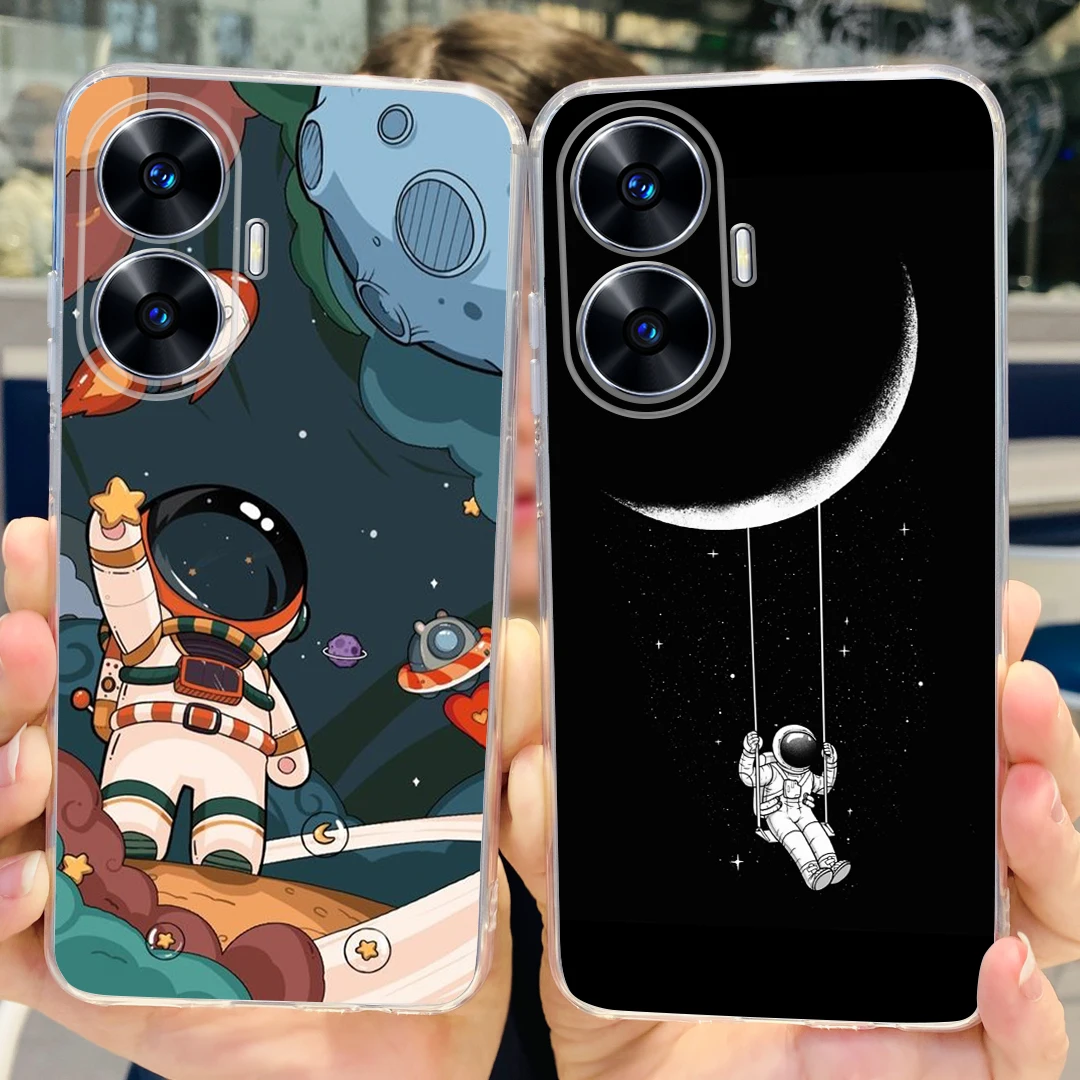 Funda de teléfono para Realme C55 4G RMX3710, cubierta pintada de colores, suave y delgada, para Realme C55 C55 RealmeC55 - imagen 3