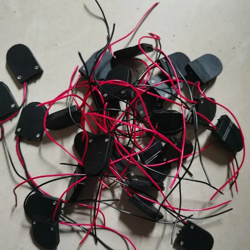 5 unidades para CR2032 botón pila de moneda funda porta baterías con interruptor de encendido y apagado cables Wire3V 6V caja de batería solo ranuras duales - imagen 5