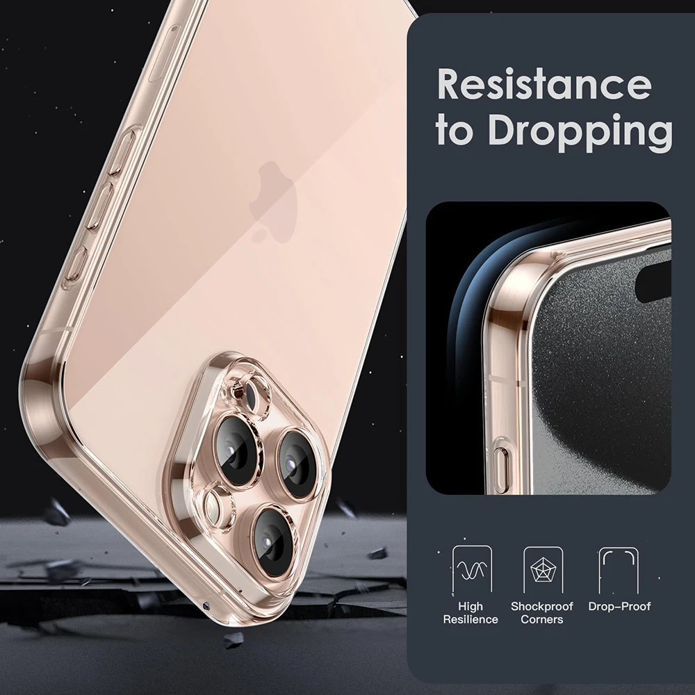 Funda de teléfono transparente ultrafina para iPhone 16 15 14 13 12 11 Pro X XR XS Max Mini 7 8 Plus SE funda trasera transparente suave de silicona - imagen 2