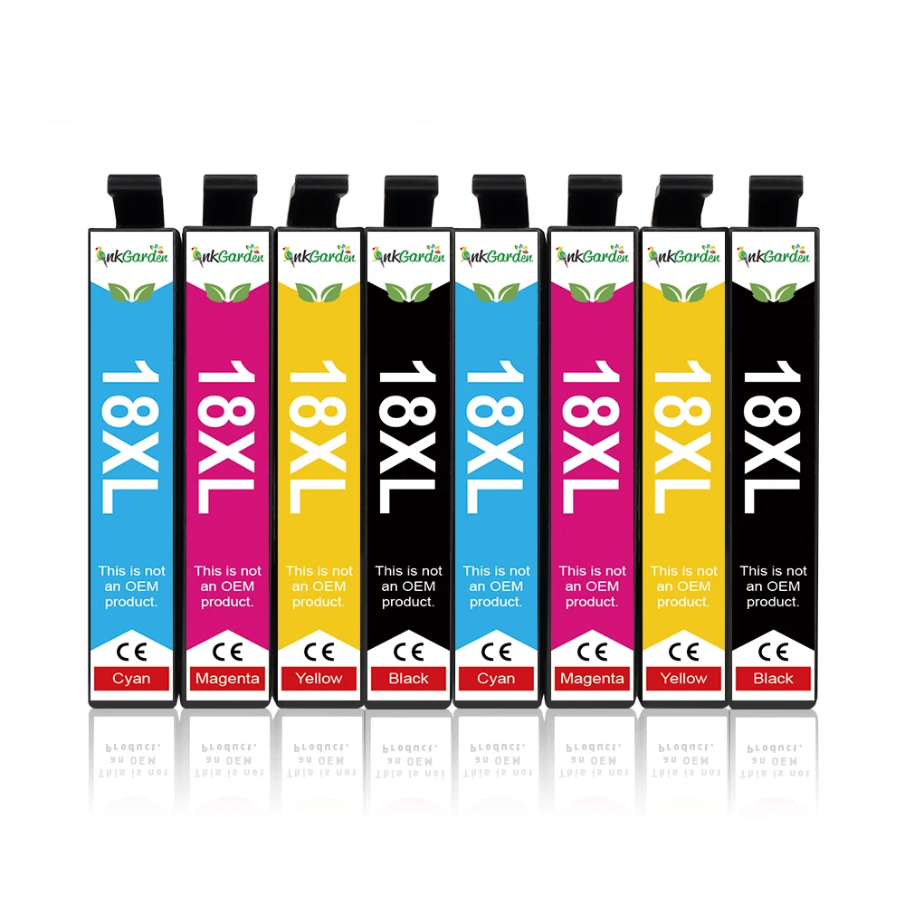 Cartucho de tinta compatible con T1811-T1814 para impresoras EPSON XP-212 XP-215 XP-312 XP-315 XP-412 XP-415 XP-225 XP-322 XP-325 tinta completa