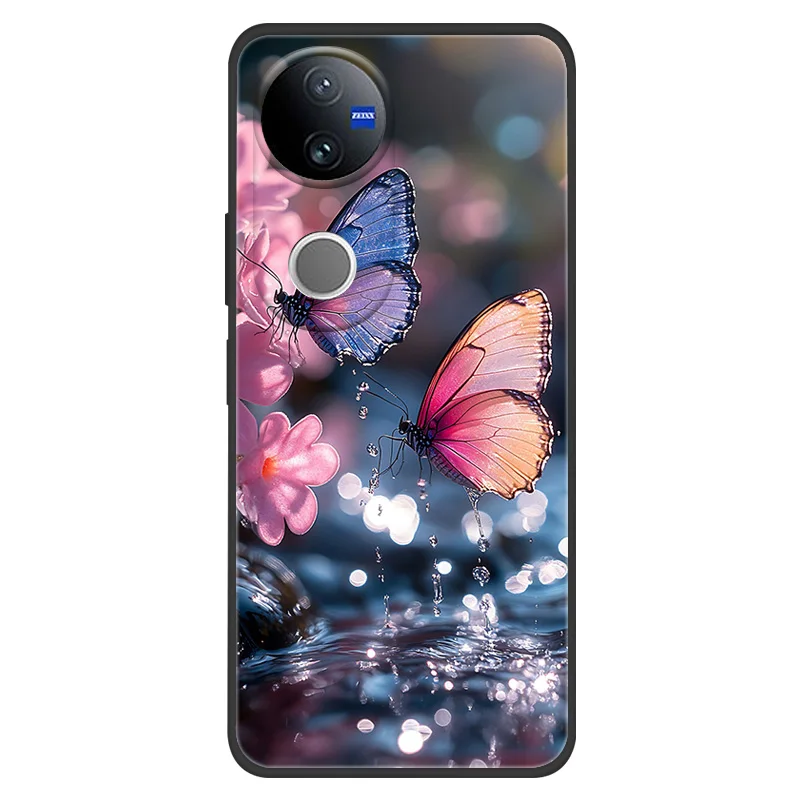Funda de mármol para Vivo V50 5G, funda trasera de silicona pintada encantadora, funda protectora anticaída para Vivo V2427 V 50 - imagen 4