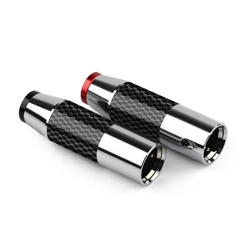Conector XLR de 4 pines, enchufe de cañón, electrónica de consumo, micrófono de soldadura, Cable de Audio, Terminal de altavoz, acero inoxidable, negro y rojo - imagen 5