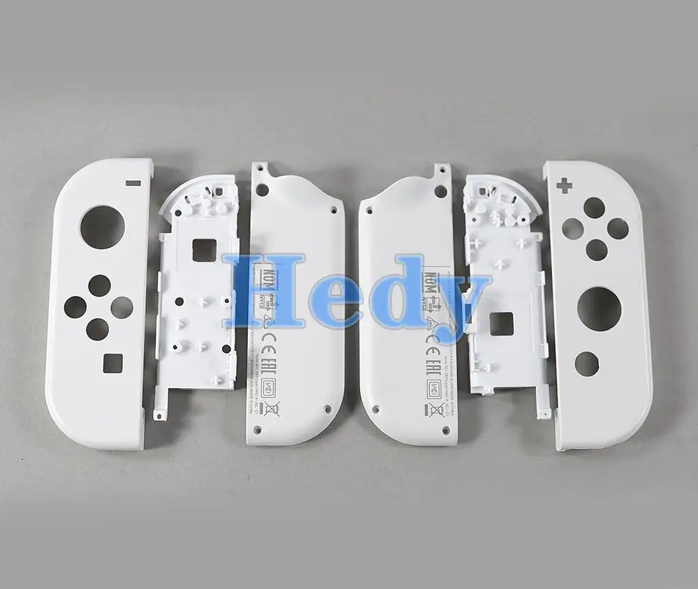 10 juegos para Nintendo Switch/OLED JoyCon Joy Con carcasa de repuesto Original blanca con correa de mano negra - imagen 5
