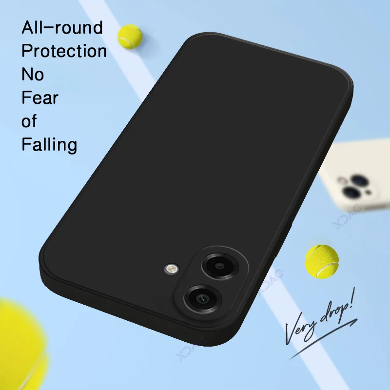 Funda de lujo para teléfonos móviles Samsung Galaxy A07, protección de cámara SamsungA07, funda suave de moda, armadura cuadrada de silicona líquida - imagen 5