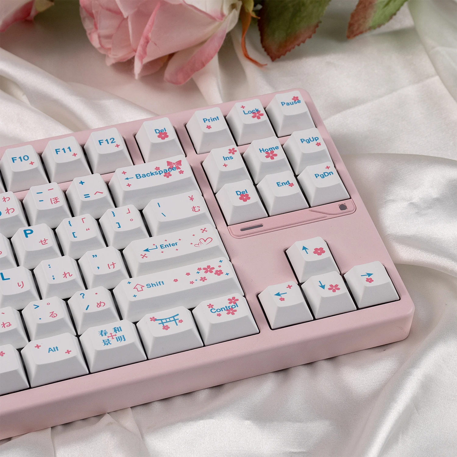 Teclas Sakura de 148 teclas, teclas PBT sublimadas con perfil de cereza, teclas de raíz japonesa para teclado mecánico MX - imagen 4