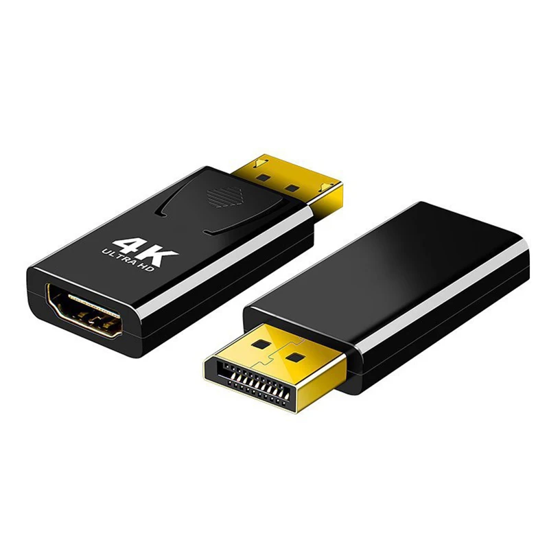 1 Uds DP a HDTV 4K conector DisplayPort DP macho a HDMI hembra adaptador convertidor vídeo Audio enchufe interruptor ﻿
