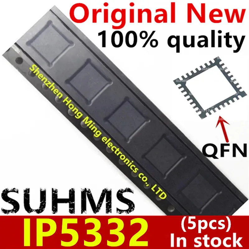 (5 piezas) 100% nuevo conjunto de chips IP5332 W332 QFN-32