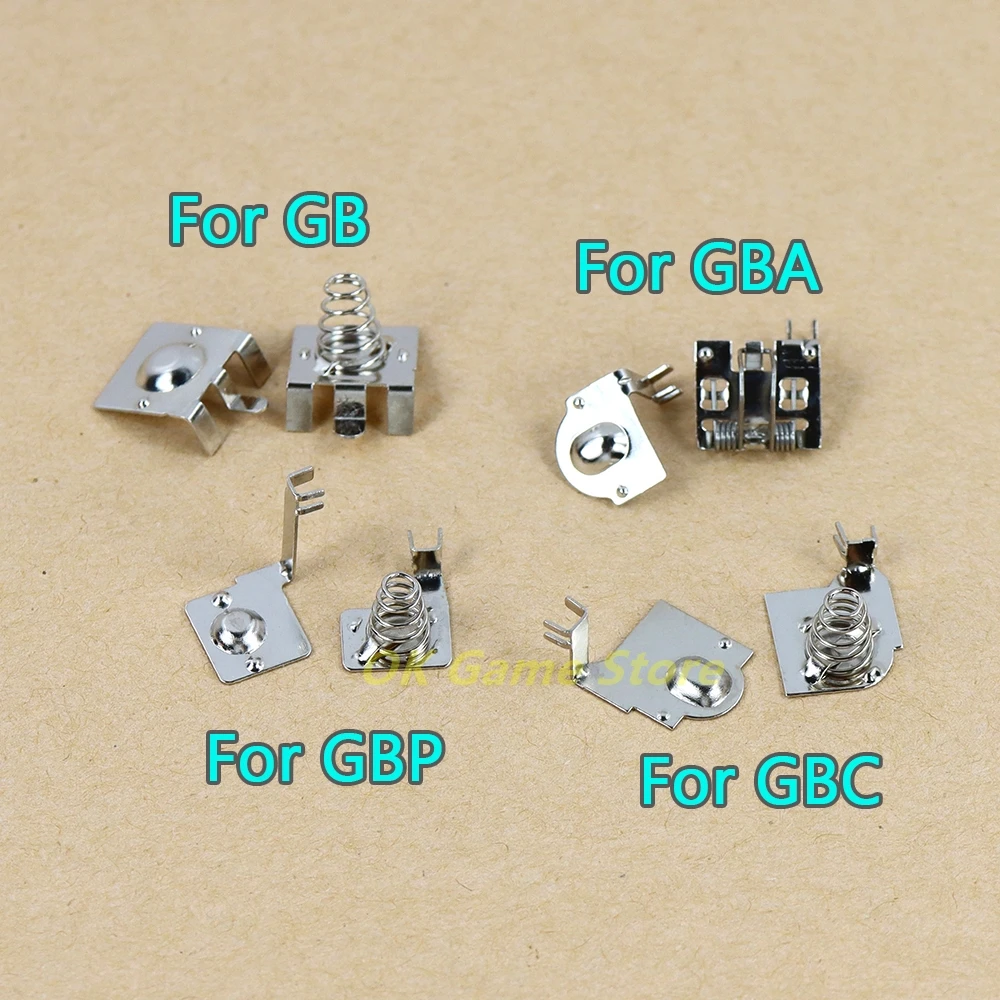 50 pares + terminales de batería postes positivos negativos contactos de resorte para GAMEBOY GB GBA GBC GBP carcasa de consola y placa base - imagen 2