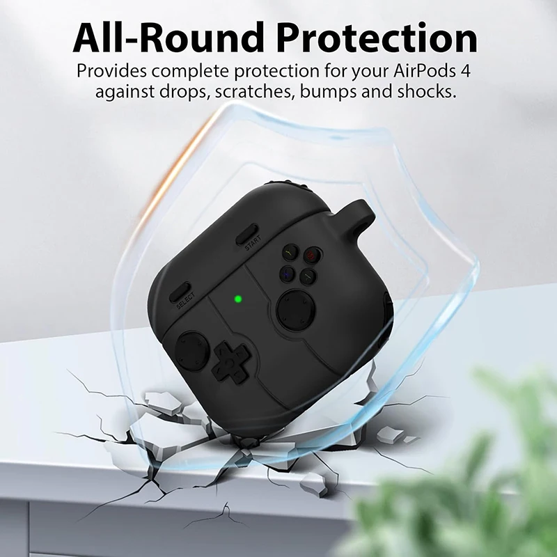 Para AirPods Pro 1st 2nd Gen funda para Airpods 4 2024 funda a prueba de golpes funda creativa para consola de juegos funda para auriculares de silicona con dibujos animados 3D - imagen 3