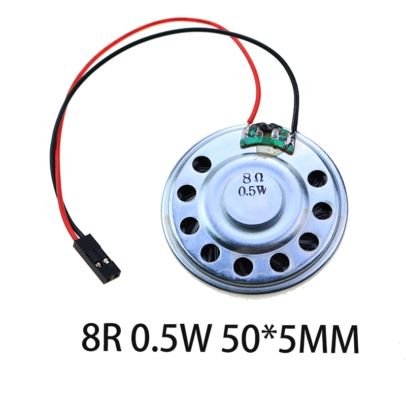 1 Uds altavoz ultrafino 8R 32R 0,5 W 1W 2W amplificador de altavoz ultrafino diámetro 20 23 26 28 30 32 36 40 50MM Cable DuPont - imagen 3