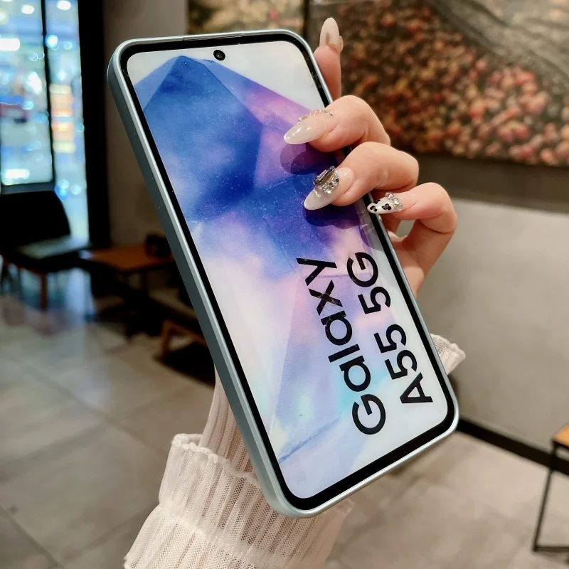 Funda de cristal mate para Samsung S25 S24 S23 S22 S21 S20 FE S10 Note 10 Plus 20 Ultra A73 A72 A71 A51 A50 A70 A55 A54 A53 A52 - imagen 3