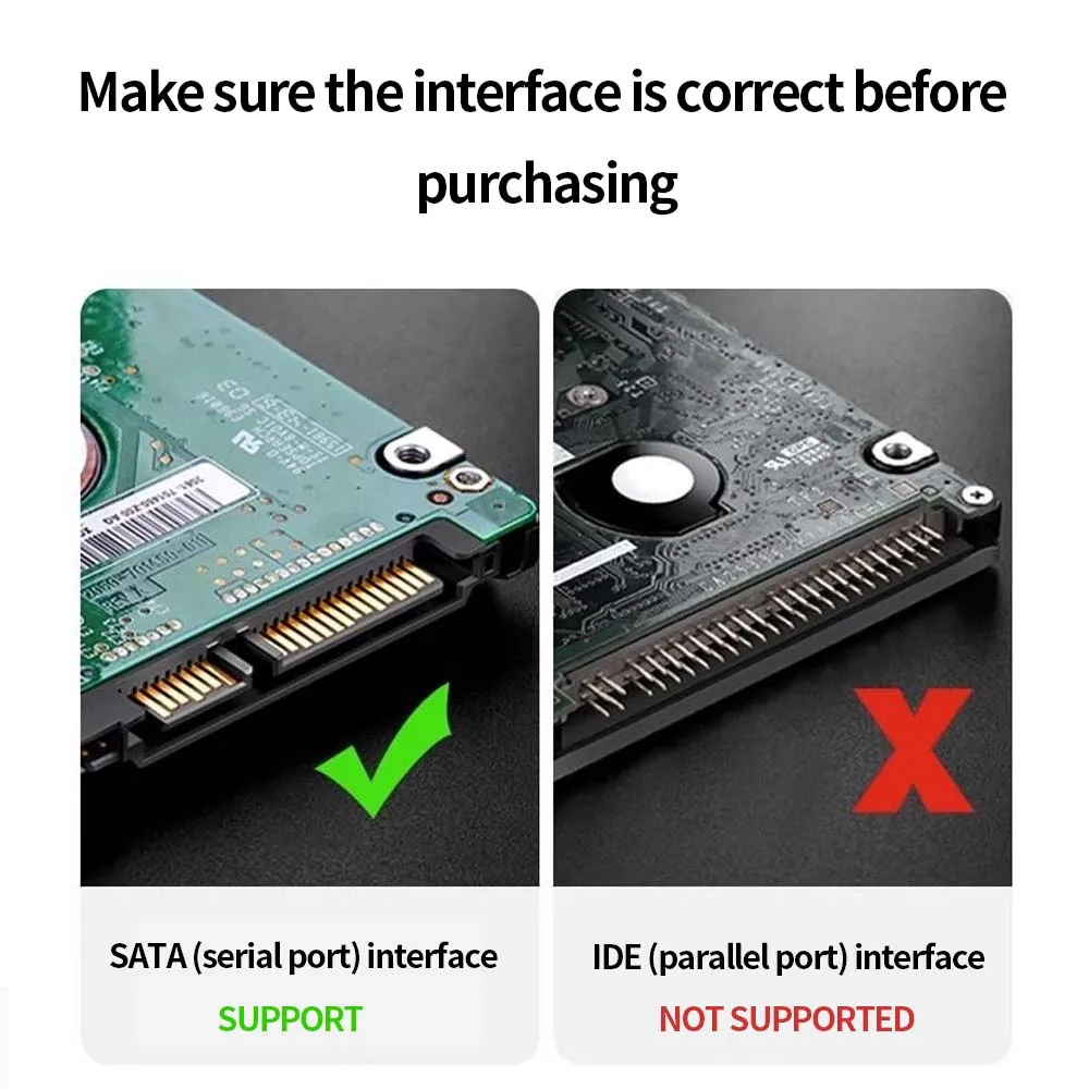 TISHRIC Caja Disco Duro Externo SATA a USB-C SSD HDD para Juegos - imagen 5