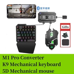 Kit Gaming Móvil: Teclado 1 Mano + Ratón + Controlador Retroiluminado