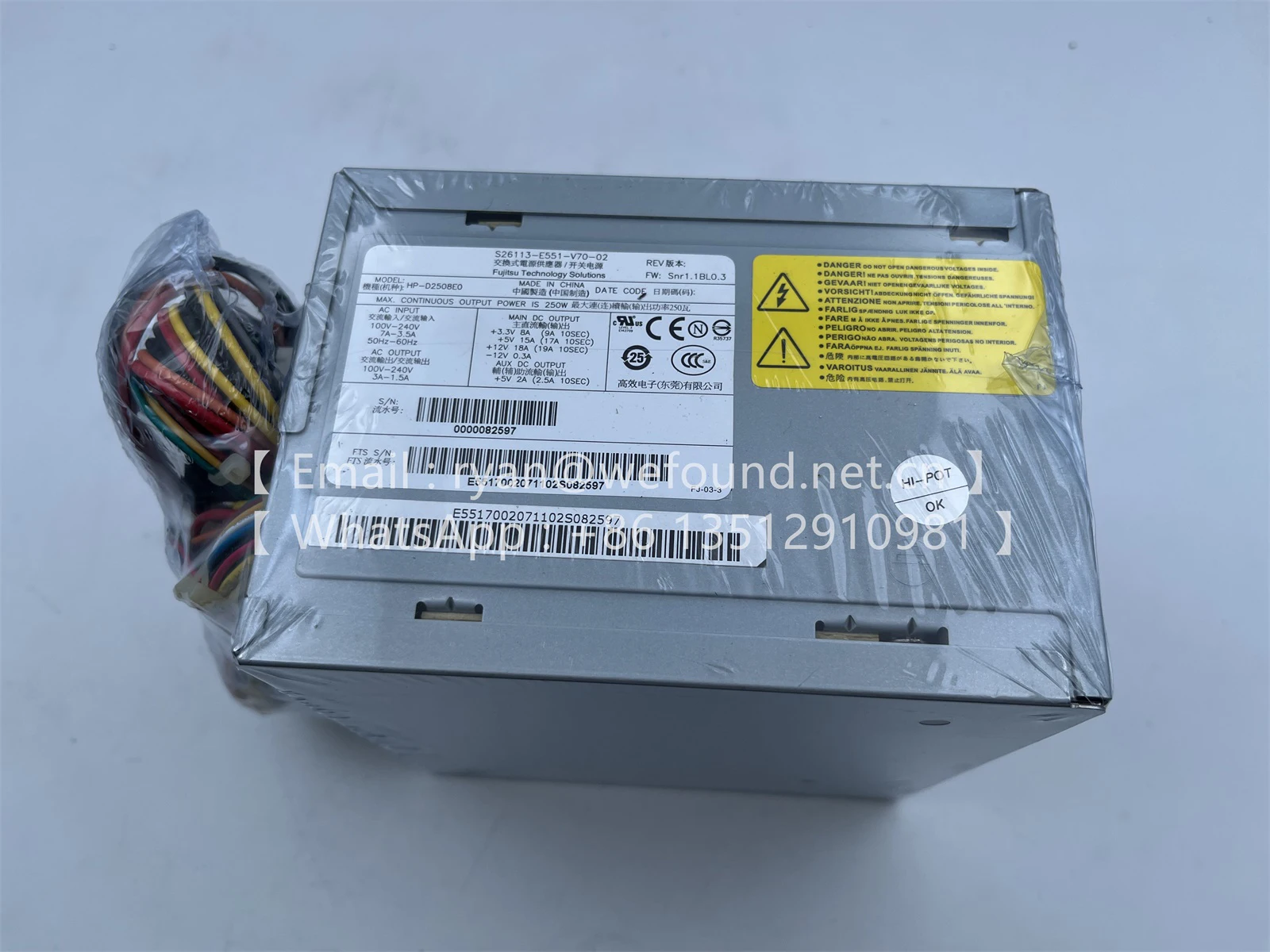 S26113-E551-V70-01/02 para fuente de alimentación de estación de trabajo Fujitsu, HP-D2508E0 - imagen 5