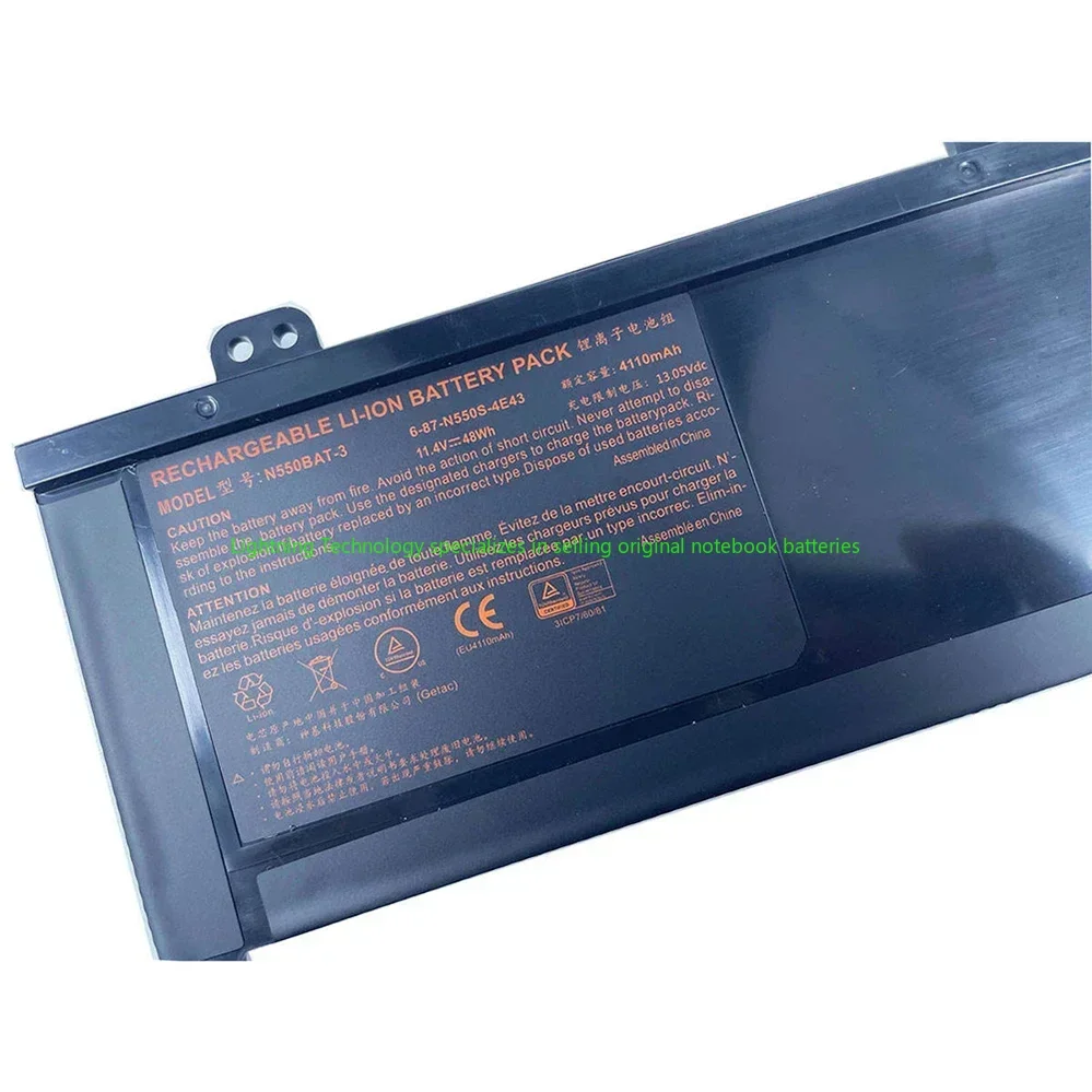 2025 Año Original y genuino N550BAT-3 11,4 V 48Wh batería de portátil para Clevo N550RC N550RN N551RN N551RC 6-87-N550S-4E43 etc. - imagen 3