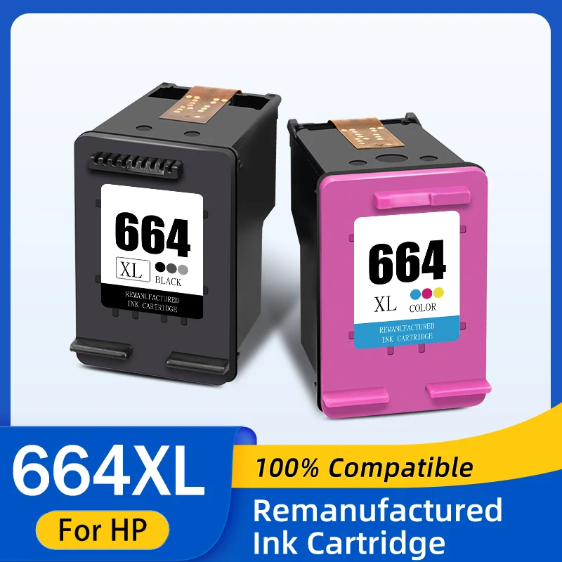 Reemplazo de cartucho de tinta 664XL Compatible con HP 664 HP664 Deskjet 1115 2135 2675 3635 3775 4536 4538 5075 5275 impresora XL