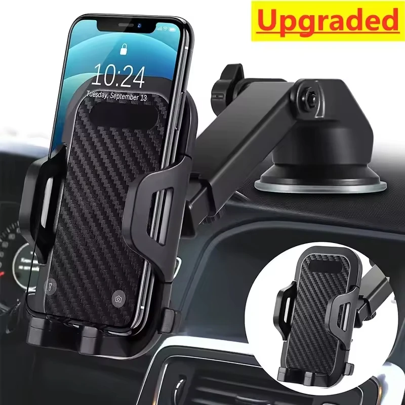 Soporte para teléfono de coche con ventosa soporte para teléfono inteligente para iPhone Xiaomi Huawei Samsung móvil en coche