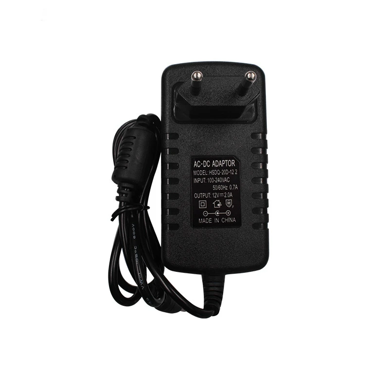 Adaptador convertidor para cámara CCTV, fuente de alimentación CCTV con enchufe europeo de 100mm x 240-5,5mm, 12V2A AC 2,1 V-2,5 V DC 12V 2A 2000mA - imagen 2