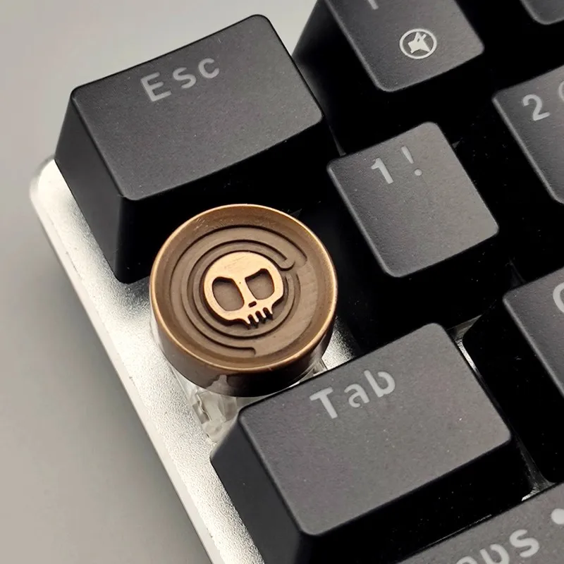 Teclas redondas de calavera personalizadas de resina, teclas creativas originales hechas a mano DIY personalizadas para adornos de teclado mecánico - imagen 4