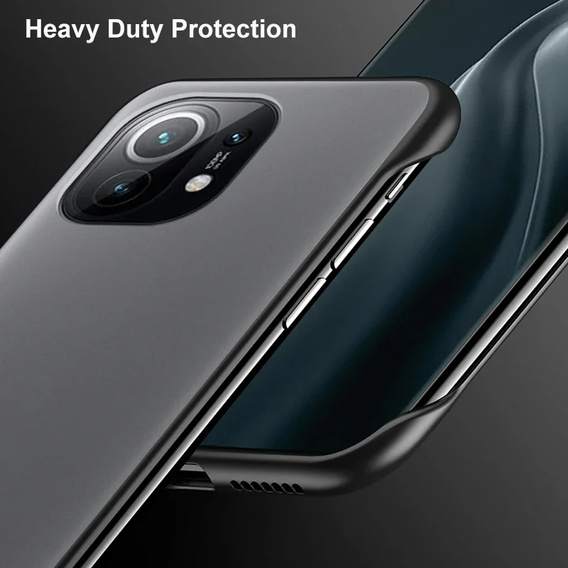 Funda de teléfono con anillo sin marco para Xiaomi Mi 8 9 10 Lite 11 Ultra Note 10 Pro Mix 4 10S, funda trasera de PC mate para Redmi Note 8 Pro - imagen 5