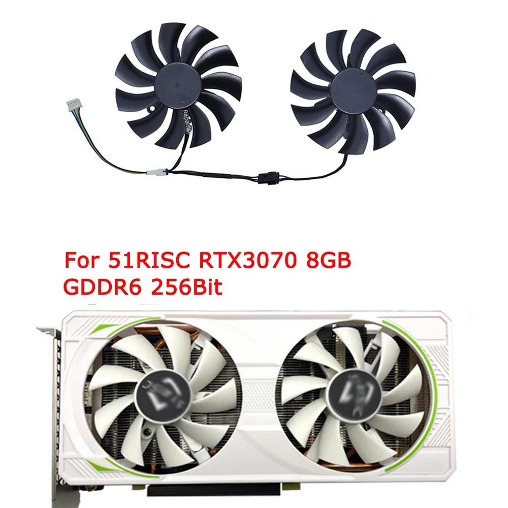Ventilador de tarjeta de vídeo GPU Cooler para 51RISC rtx2060 6G, para For SOYO ABIT JIESHUO MLLSE rtx 3070 TiM 8G 3060M 3070M,For 51risc RTX 3070 TiM 8gb,2 unids/set,FL8015 12VB - imagen 5