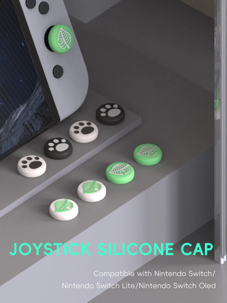 Cubierta de Joystick Data Frog para interruptor, cubierta de agarre para pulgar, protección para Joy Con, accesorios Oled - imagen 5