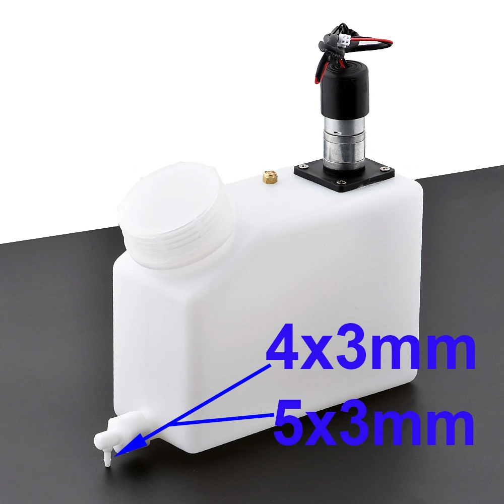 Tanque de tinta blanca de 1500ml con Motor agitador para impresora Mimaki Roland, caja de tinta con mezclador agitador, salida de tinta única, tanque vacío - imagen 3