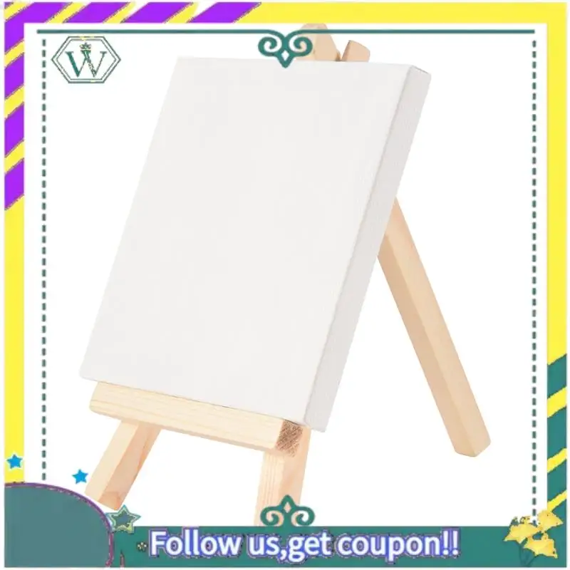 Nuevo Mini tablero de dibujo de lienzo de 20 piezas con caballete, Panel de lienzo de pintura, adecuado para suministros de fiesta de pintura artística - imagen 2
