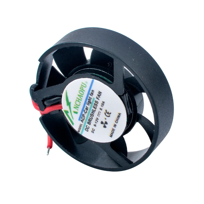 Mini ventilador de refrigeración circular ultrafino para luces LED de coche, 9V, 12V, diámetro de 3cm, 30mm, 30x30x7mm - imagen 5