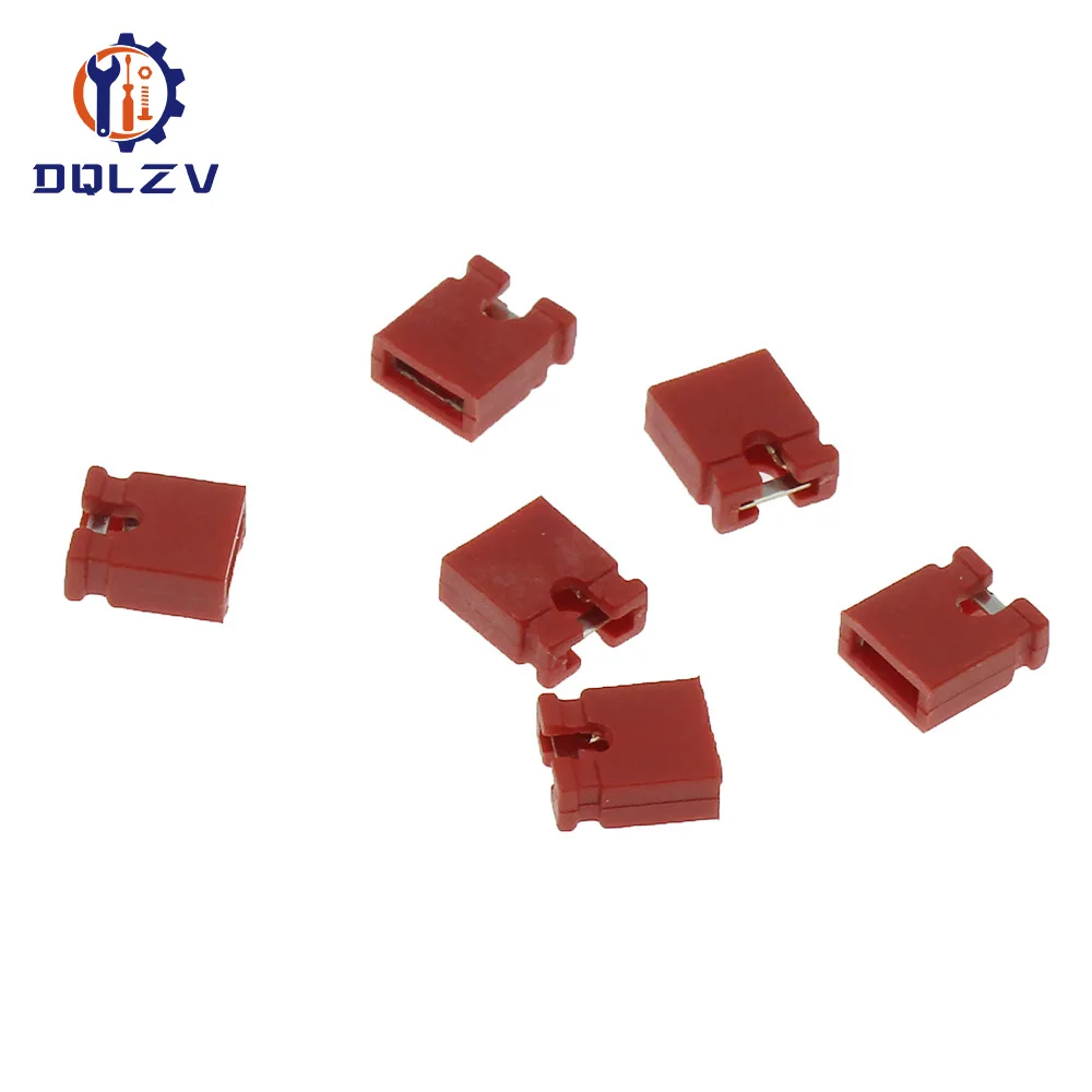 Conector de bloques de puente de Pin de tapa de puente de 100 piezas 2,54mm para espaciado de placa de circuito 2,54 - imagen 5