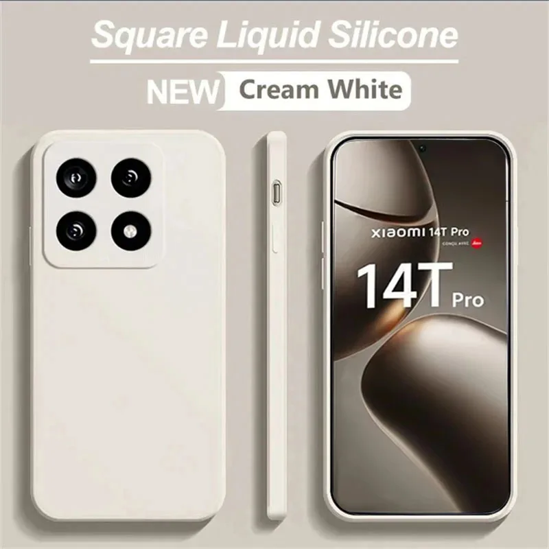 Para Xiaomi 14T Pro funda de silicona líquida para Xiaomi 14T Pro 14 T 14 T Pro funda suave de TPU - imagen 2