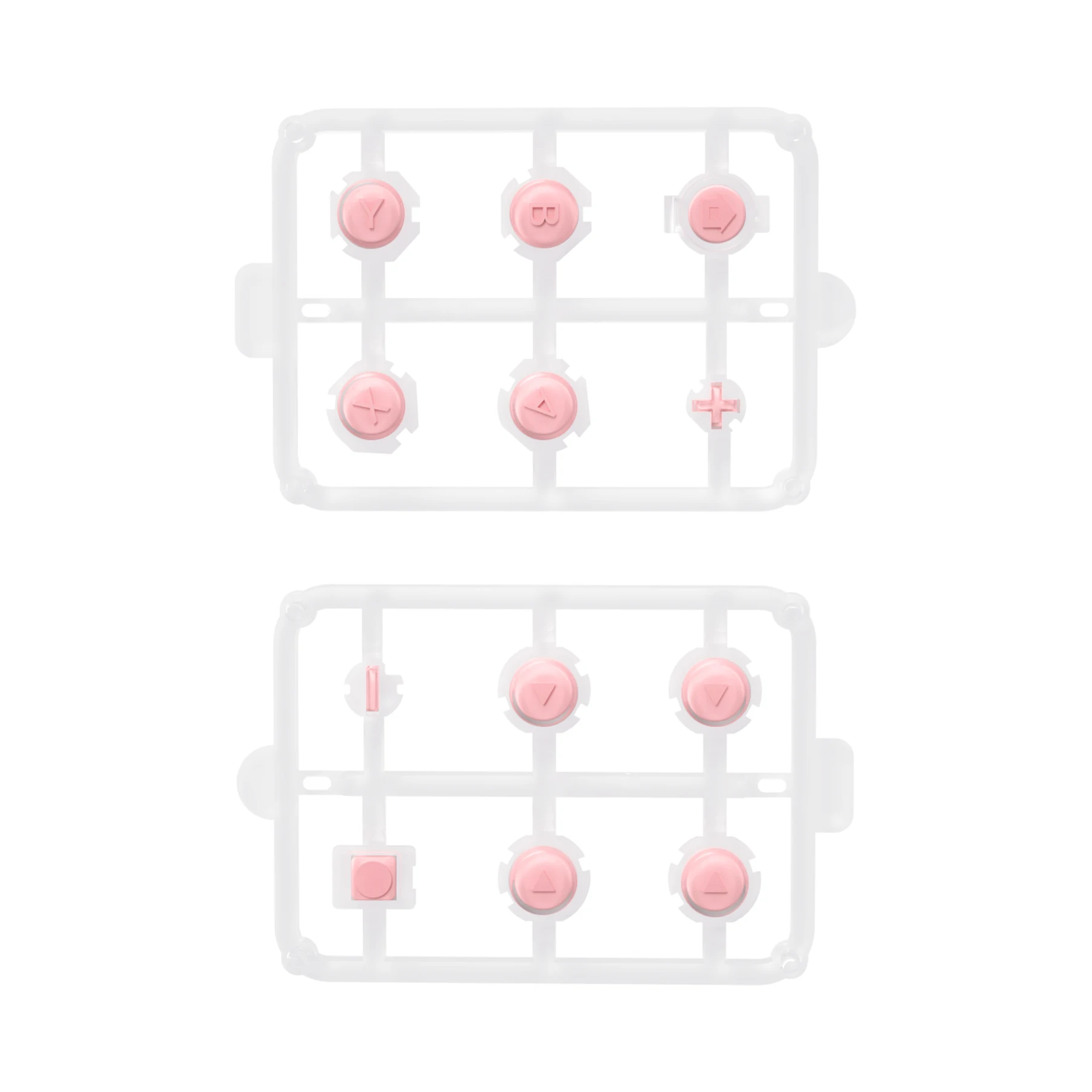EXtremeRate-Reemplazo ABXY Direction Home Capture +-Botones de gelatina para Nintendo Switch y Joycon OLED, rojo pálido