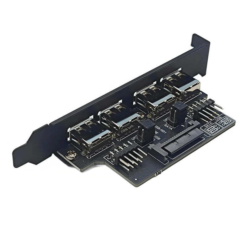 Nueva placa base de 9 pines a 4 puertos USB2.0 adaptador deflector Cable de 30cm USB 2,0 soporte de expansión del Panel trasero para computadora de escritorio negro - imagen 3