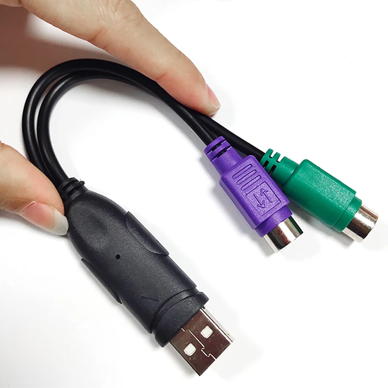 Adaptador Usb macho a PS2 hembra, convertidor de Cable, interfaz de teclado y ratón, accesorios de ordenador, 1 Uds. - imagen 4