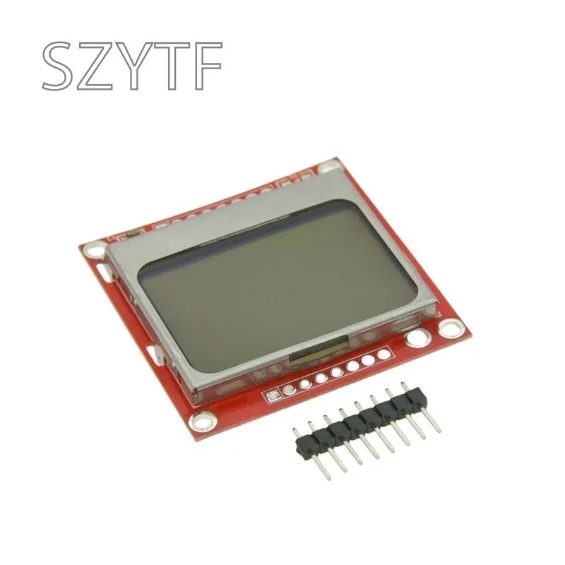 Alta calidad 84x84x84 módulo LCD zócalo rojo adaptador de retroiluminación blanca PCB para Nokia 5110 Arduino
