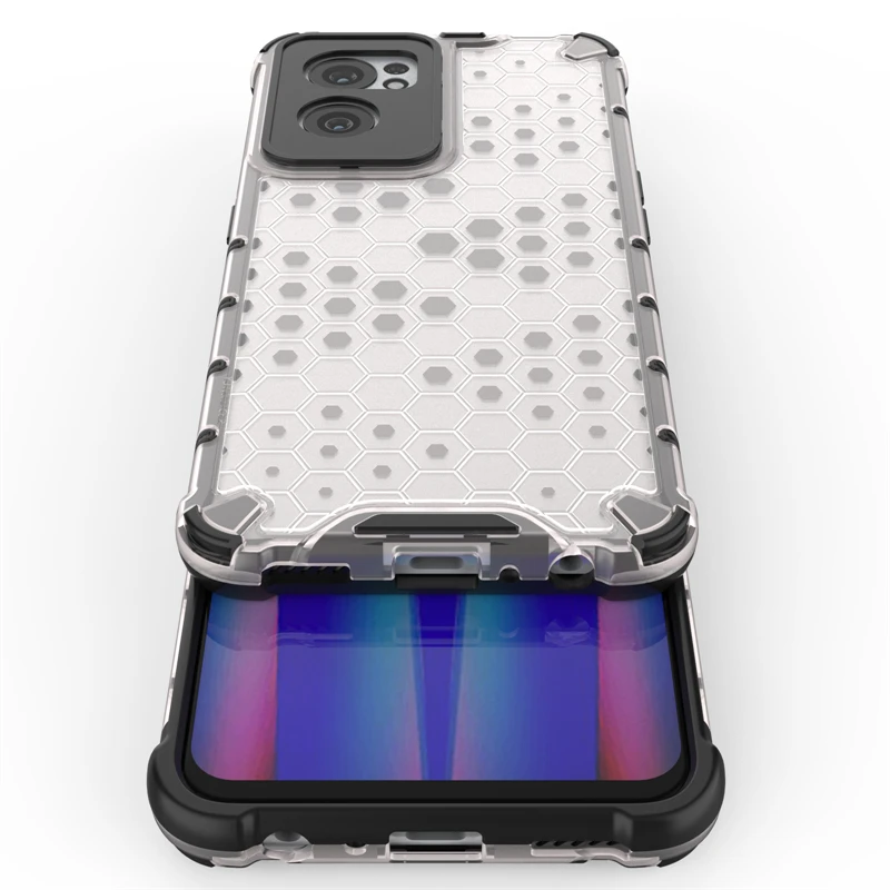 Nido de abeja a prueba de golpes para Oneplus Nord CE 2 funda armadura teléfono Capa para Oneplus Nord CE2 2T N20 N200 5G cubierta translúcida TPU - imagen 4